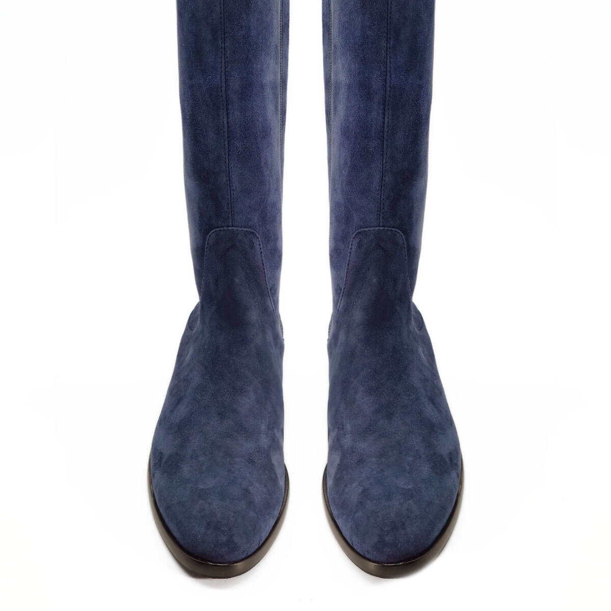 Bottines Canadians Bleu Foncé En Simili Cuir Velours - Taille 37 - Style Hiver Confort