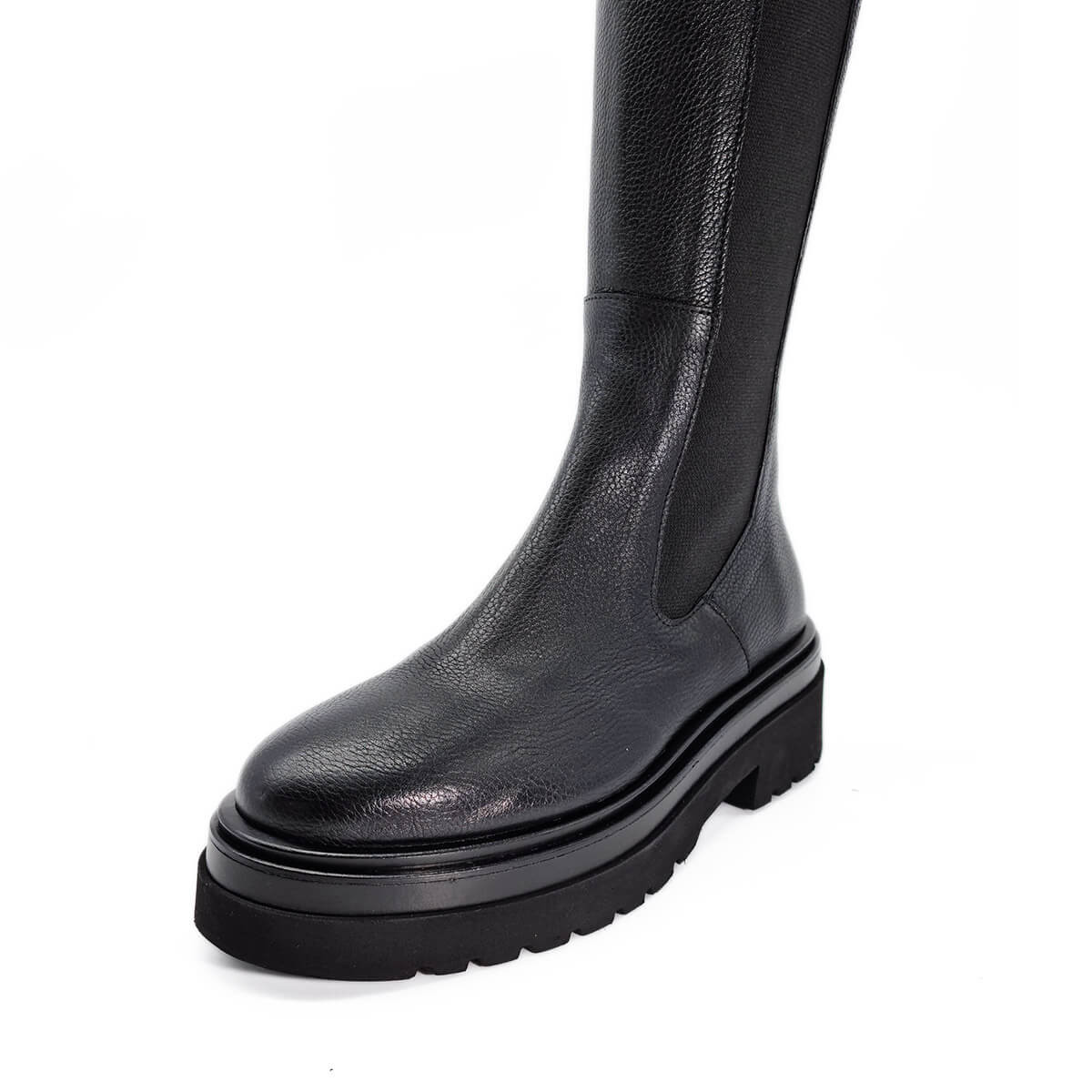 Bottes Hautes Femme En Cuir - Style élégant Et Chaud Pour Automne/hiver - Semelle Antidérapante - Taille 37 à 42 EU - Confort Assuré - 3