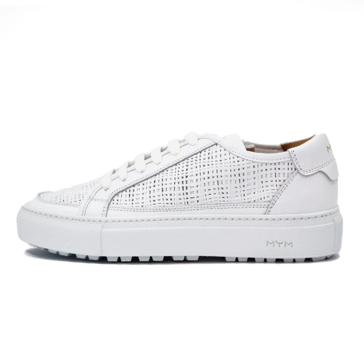 Basket cuir blanc