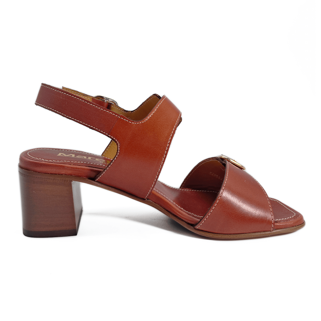 Sandales Sara Masiero Tout Cuir - Marron Clair - Taille 40 EU - Très Très Bon état (TTBE)